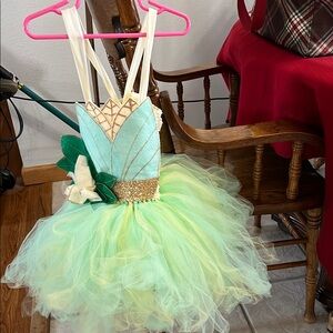Kids Fairy Costume - Green and Gold